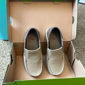 Kids canvas slip on crocs